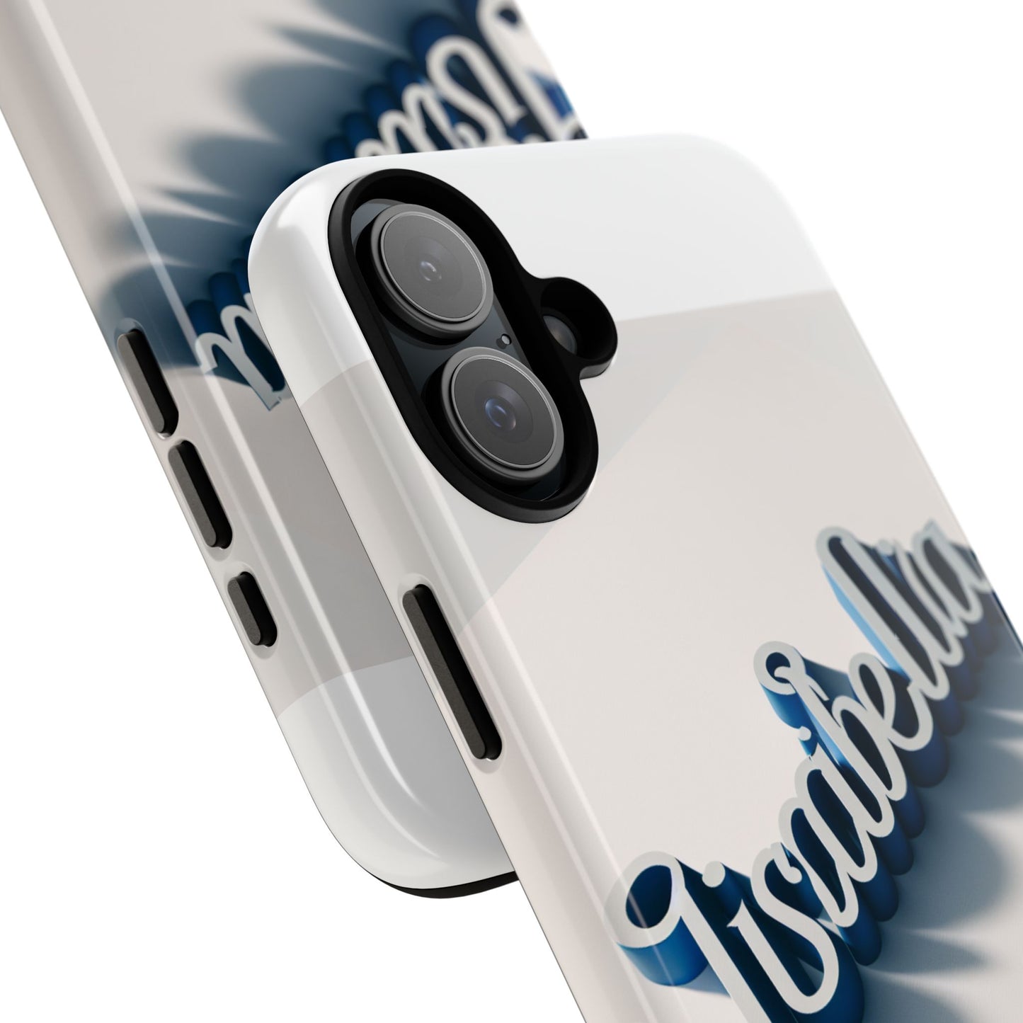 vibrant 3d alphabet design protective phone case in blue for unique style and self-expression compatible with iphone 13, 14, 15 & 16 – all models including pro, pro max & plus