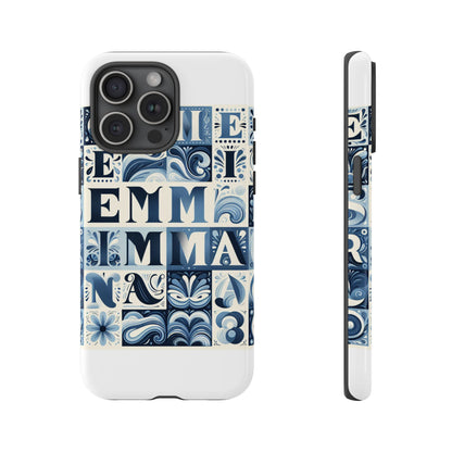 Vibrant 3D Alphabet Design Protective Phone Case in Blue for Stylish Smartphone Accessories Compatible with iPhone 13, 14, 15 & 16 – all models including Pro, Pro Max & Plus