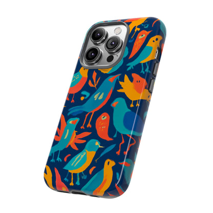 Vibrant Multicolour Bird Design Phone Case for Stylish Protection – Compatible with iPhone 13, 14, 15 & 16 – All Models Including Pro, Pro Max & Plus