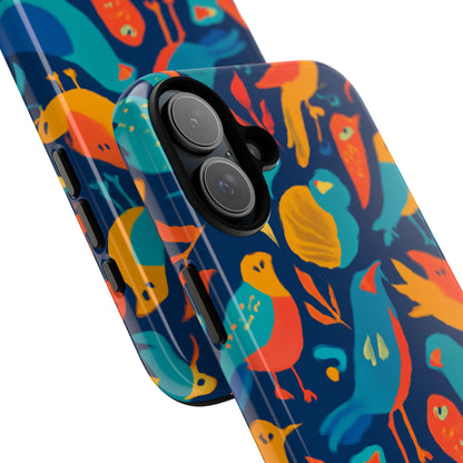 Vibrant Multicolour Bird Design Phone Case for Stylish Protection – Compatible with iPhone 13, 14, 15 & 16 – All Models Including Pro, Pro Max & Plus