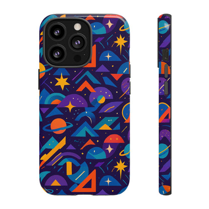 Vibrant Geometric 3D Wrap Protective Phone Case for Unique Accessories Lovers Compatible with iPhone 13, 14, 15 & 16 – all models including Pro, Pro Max & Plus