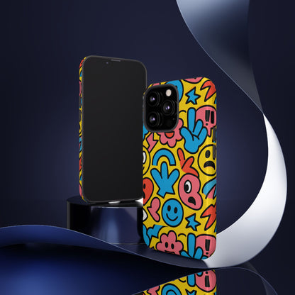 Vibrant Emoji Phone Case with Fun 3D Multicolour Design, Playful Protective Cover for Kids and Teens, Compatible with iPhone 13, 14, 15 & 16 – all models including Pro, Pro Max & Plus