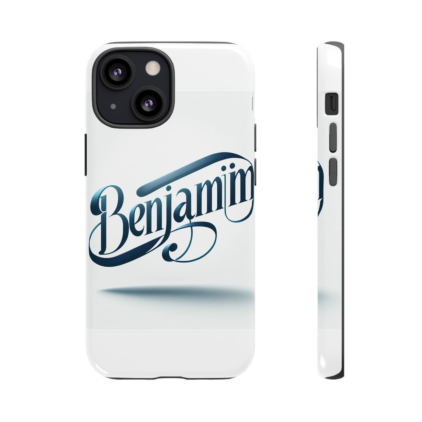 vibrant 3d typography protective phone case in blue – stylish protection for smartphones compatible with iphone 13, 14, 15 & 16 – all models including pro, pro max & plus