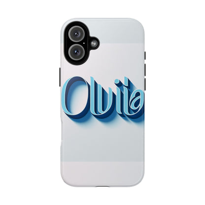 Olivia Blue Anime Comic Style 3D Wrap Shockproof Phone Case for Women and Girls Durable UV Protected Silicone Cover with Glossy or Matte Finish