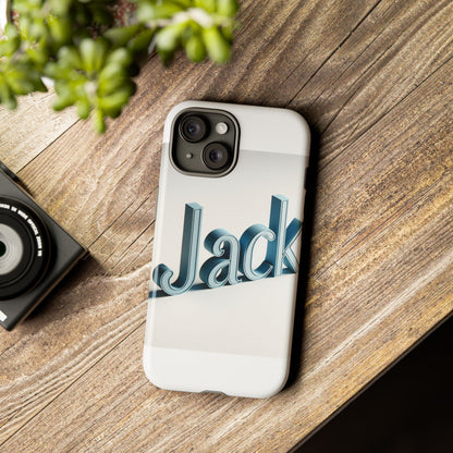 Vibrant 3D Text Protective Phone Case in Blue for Unique Self-Expression – Stylish Protection Compatible with iPhone 13, 14, 15 & 16 – all models including Pro, Pro Max & Plus
