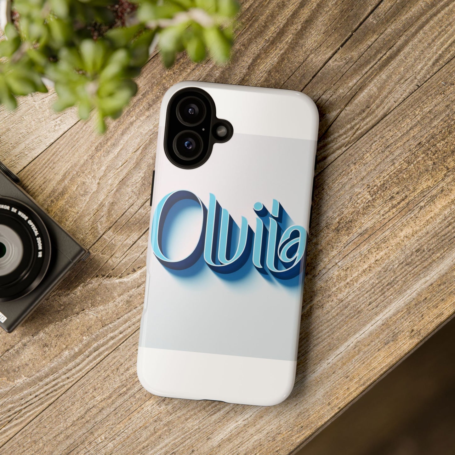 vibrant 3d typography phone case in blue for stylish protection – unique accessory for self-expression compatible with iphone 13, 14, 15 & 16 – all models including pro, pro max & plus