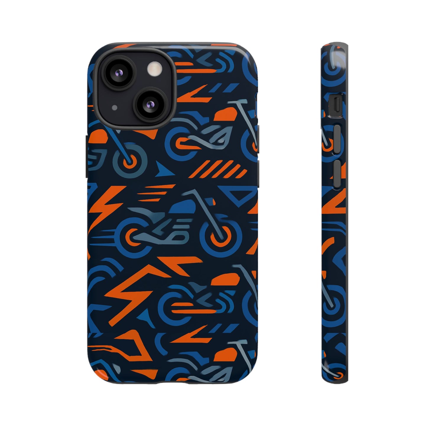 multicolour 3d wrap motorcycle protective phone case – vibrant design for stylish protection compatible with iphone 13, 14, 15 & 16 – all models including pro, pro max & plus