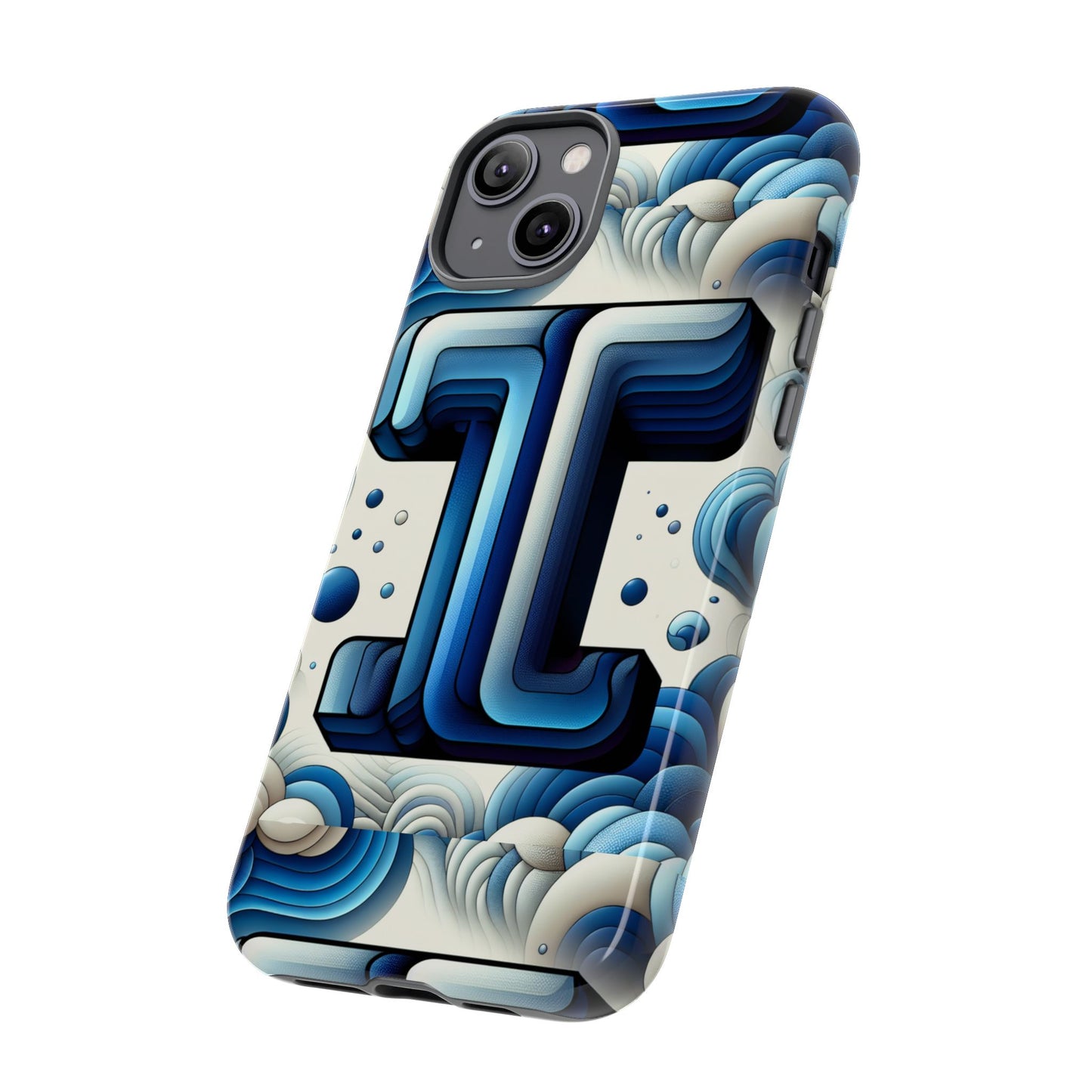 blue alphabet t phone case with 3d wrap design for kids and teens shockproof tpu cover with vivid colours and anime-inspired graphics