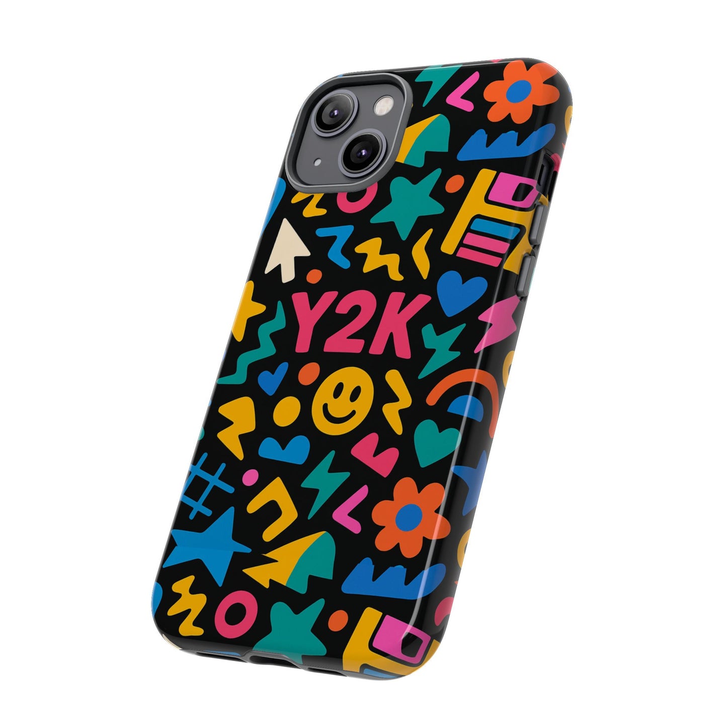 vibrant y2k design 3d wrap protective phone case for unique style and fashion accessory compatible with iphone 13, 14, 15 & 16 – all models including pro, pro max & plus