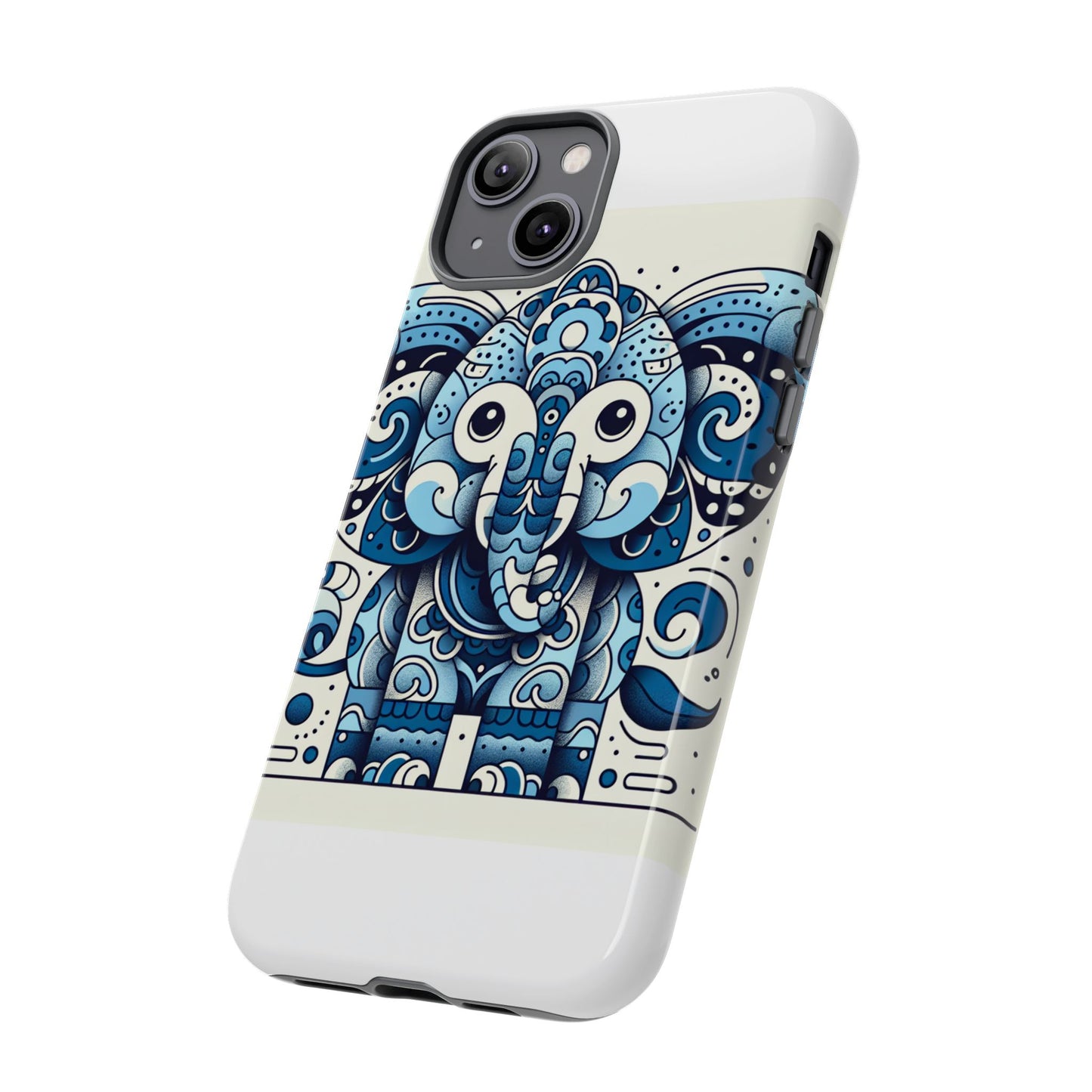 vibrant 3d elephant print protective phone case with colourful graphic design – stylish accessory compatible with iphone 13, 14, 15 & 16 – all models including pro, pro max & plus