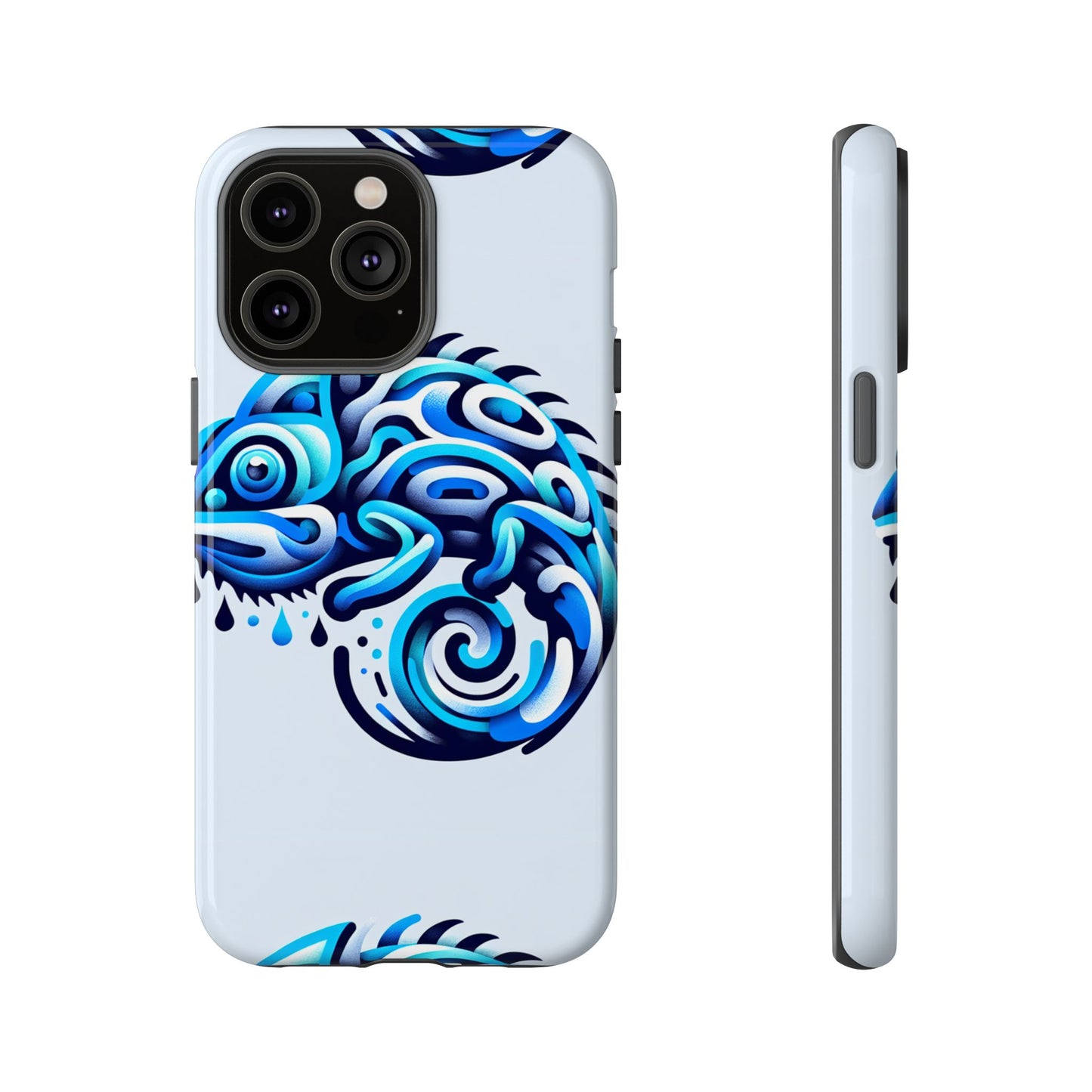 blue animal create 5 phone case with vibrant 3d wrap design, shock absorption, uv protection, for stylish and durable smartphone protection