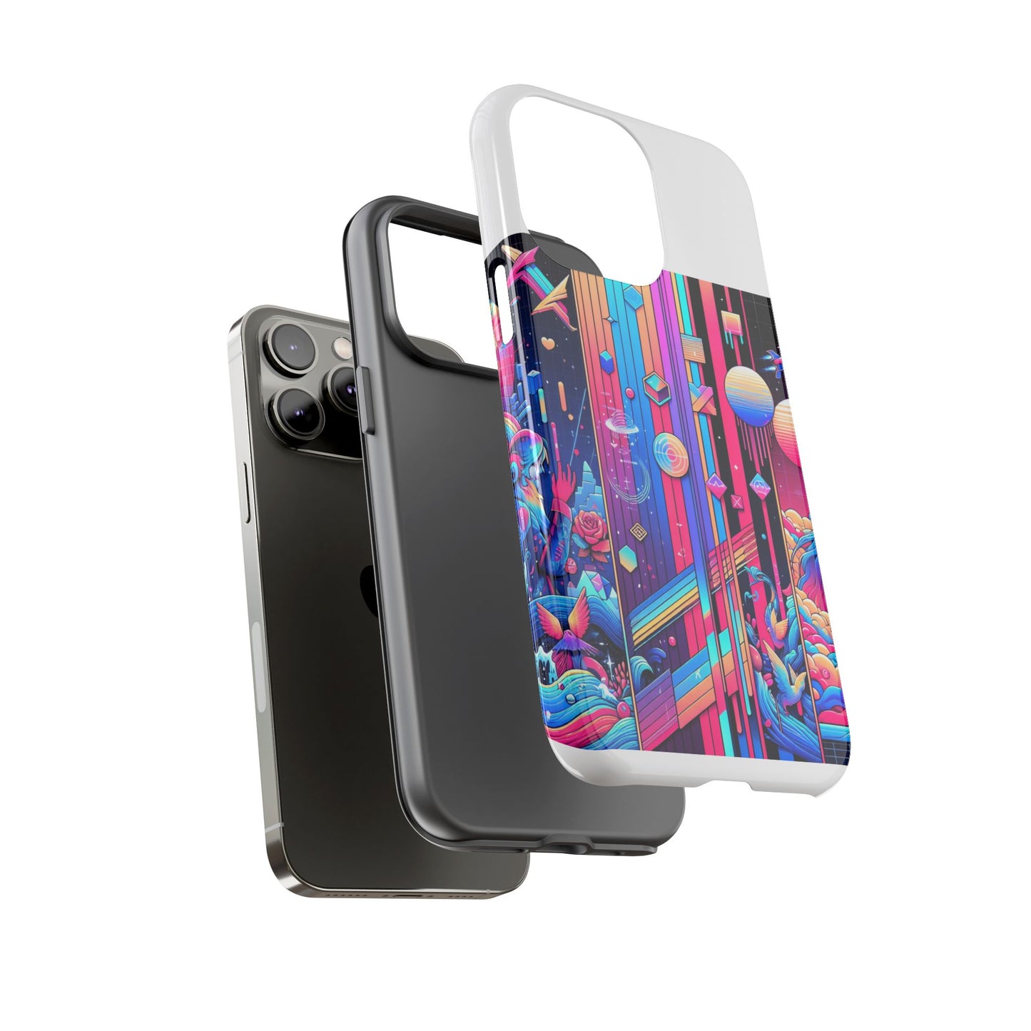 sigma d and scripted protective phone case for smartphones - vibrant 3d wrap design, durable shock absorption, uv protected, ideal gift for anime and comic fans