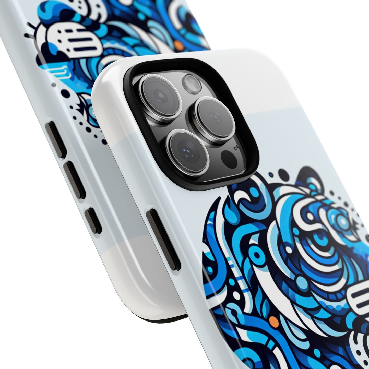 vibrant 3d wrap protective phone case with unique blue lion design for stylish expression and fun accessories compatible with iphone 13, 14, 15 & 16 – all models including pro, pro max & plus
