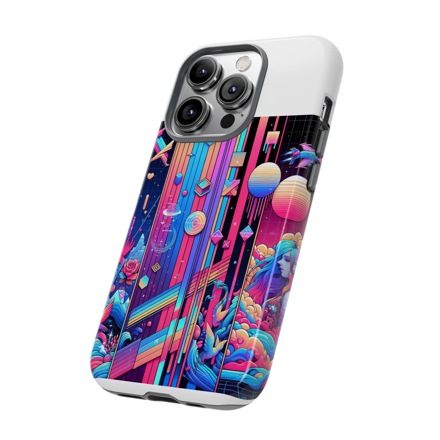sigma d and scripted protective phone case for smartphones - vibrant 3d wrap design, durable shock absorption, uv protected, ideal gift for anime and comic fans