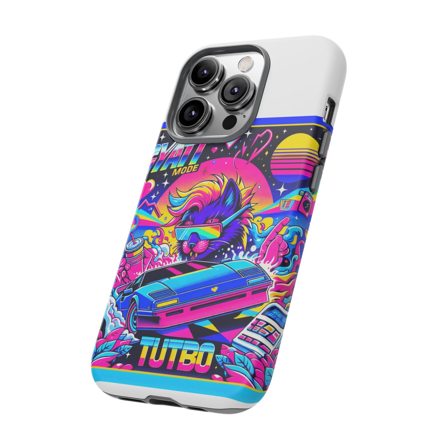 gyatt mode turbo 3d wrap protective phone case for anime fans, durable tpu silicone, uv protected, shock absorption, glossy or matte finish, unique gift idea