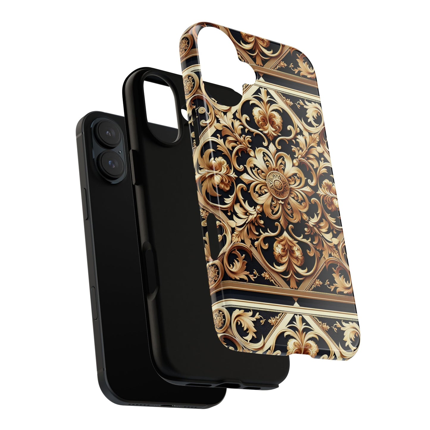pattern image 5 vibrant anime comic style shockproof phone case with ornate baroque design compatible with iphone 13, 14, 15 & 16 – all models including pro, pro max & plus