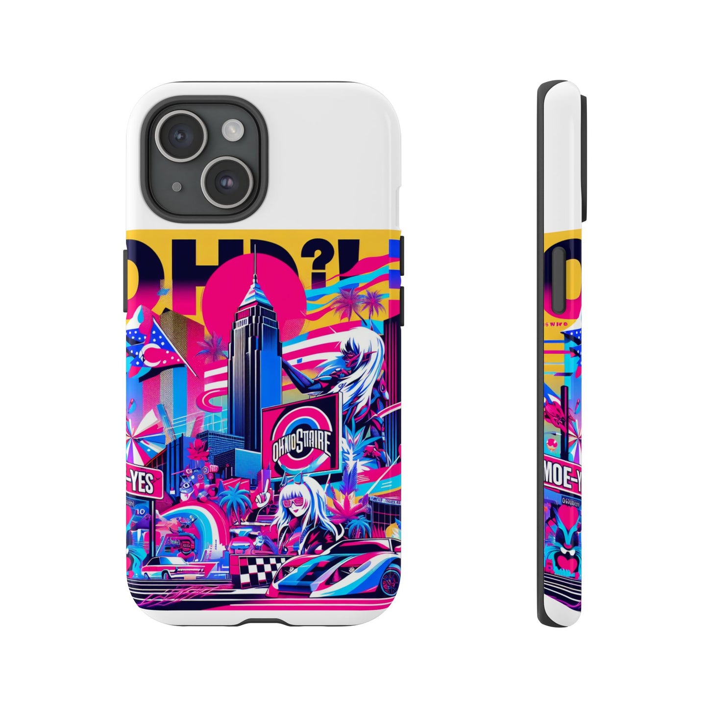 ohio more like oh-yes protective phone case for smartphones, 3d wrap design, uv protected, shock absorbing, ideal gift for anime and comic lovers