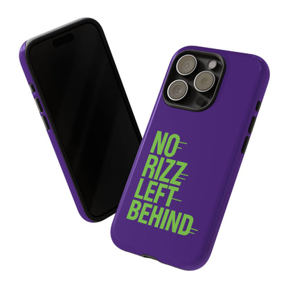 Tough Phone Case - No Rizz Left Behind - Durable, Stylish Protection for Active Lifestyles - Impact-Resistant, Dual Layer, Shock-Absorbing TPU - Perfect Gift for Tech Lovers