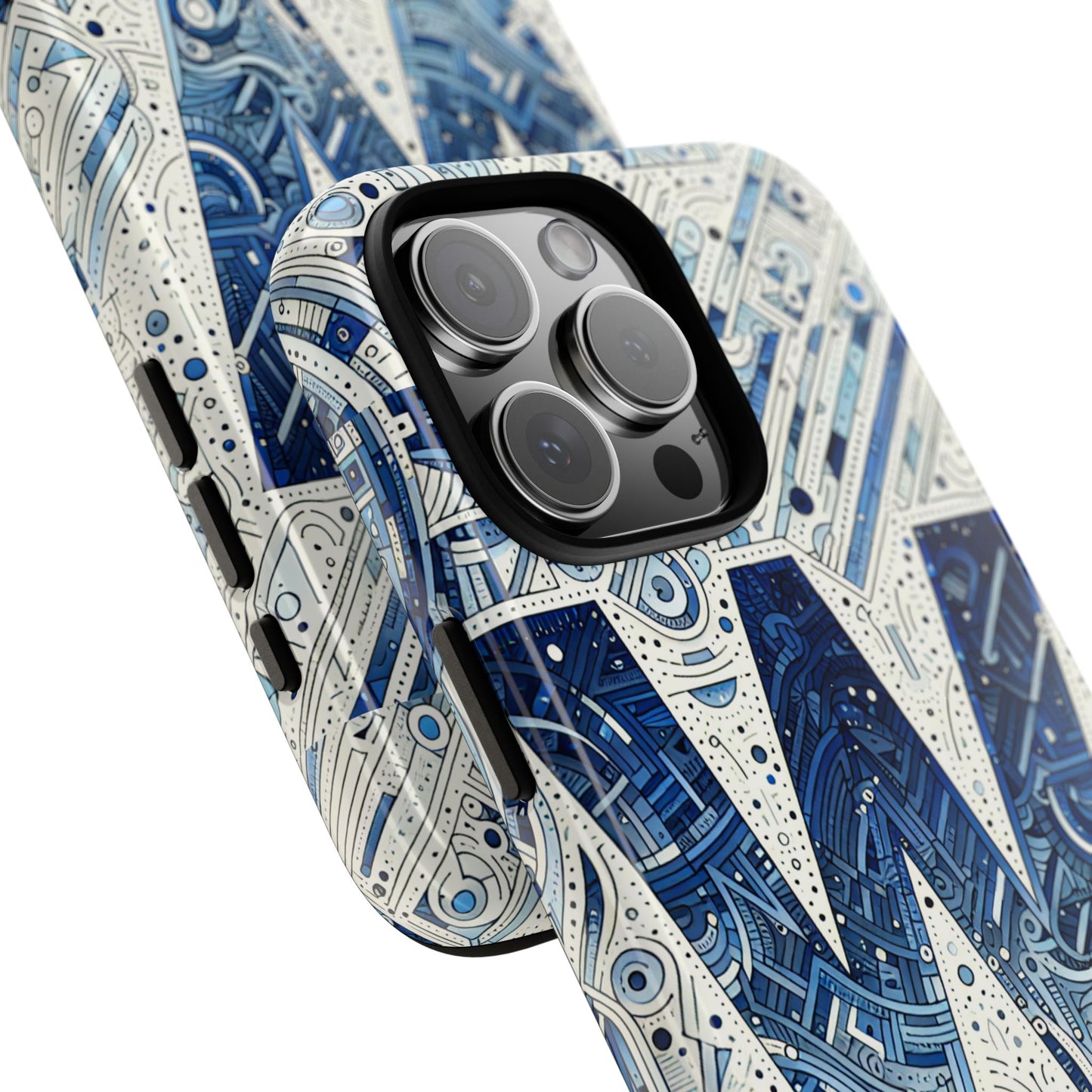 blue alphabet w phone case for smartphones - vibrant 3d wrap design with shock absorption and uv protection, suitable for fans of anime, comics, and unique accessories