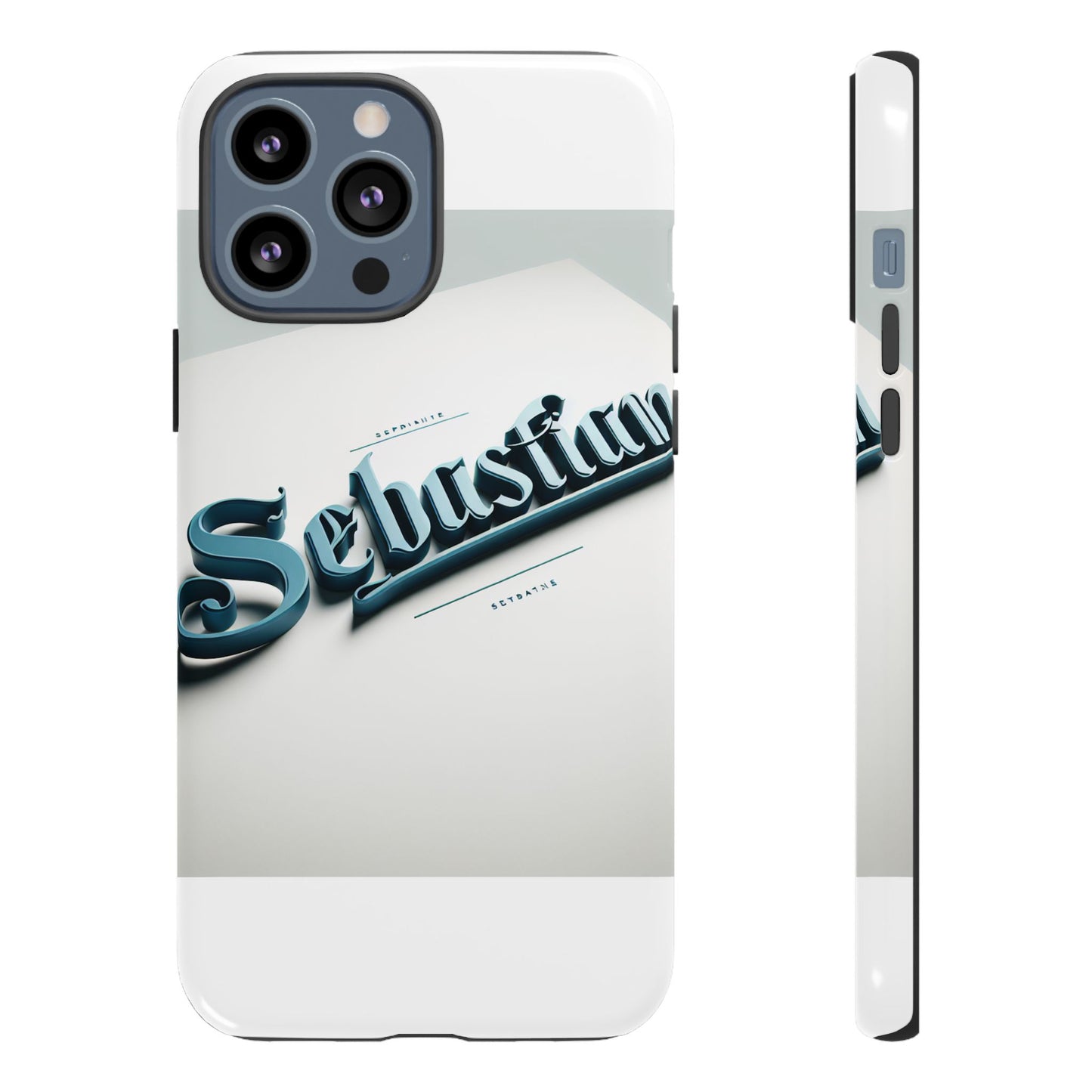 vibrant 3d wrap protective phone case in retro blue typography stylish accessory for self-expression compatible with iphone 13, 14, 15 & 16 – all models including pro, pro max & plus