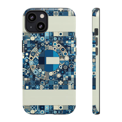 Blue Alphabet E Letter Phone Case with 3D Wrap and Shock Absorption for Kids and Teens Stylish Protective Cover