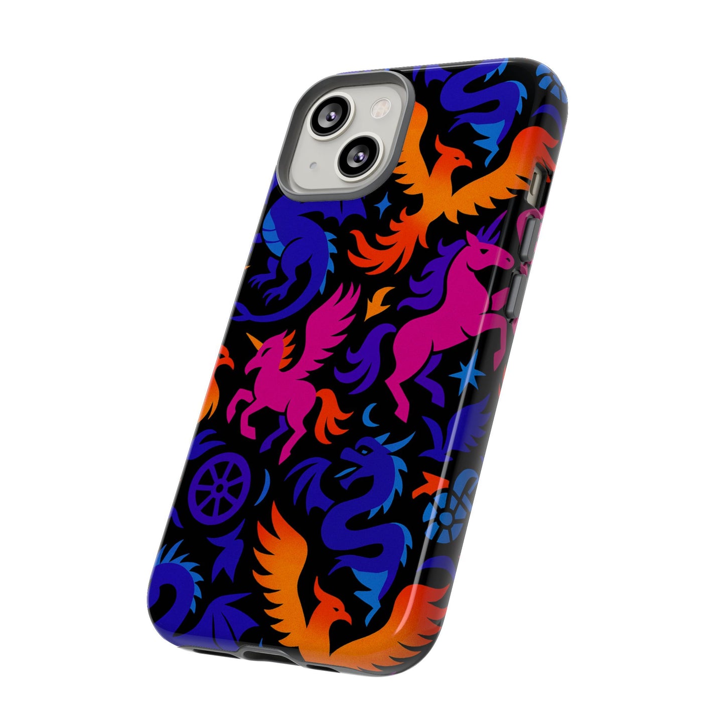 vibrant 3d fantasy design protective phone case for stylish protection compatible with iphone 13, 14, 15 & 16 – all models including pro, pro max & plus
