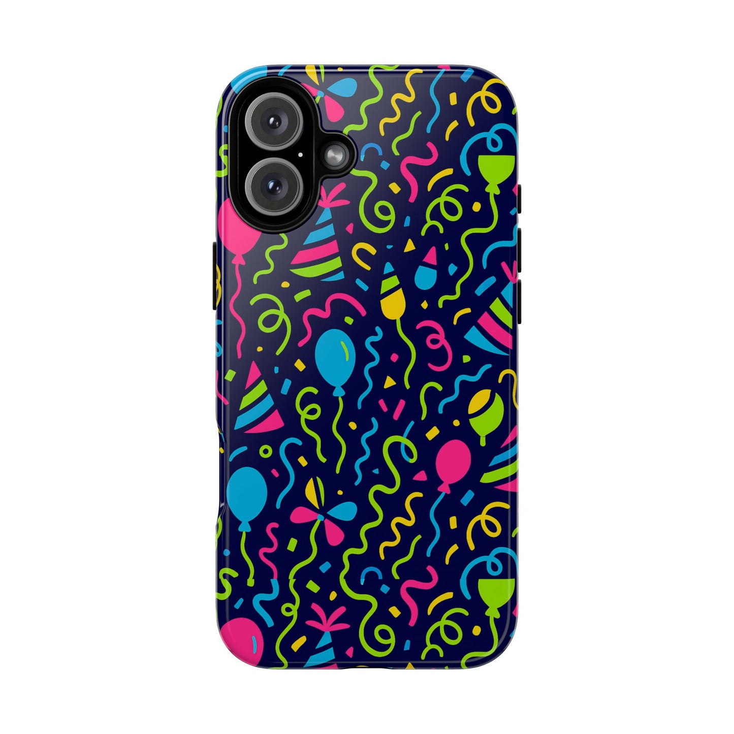 vibrant 3d wrap protective phone case with multicolour party design for playful smartphone accessories compatible with iphone 13, 14, 15 & 16 – all models including pro, pro max & plus