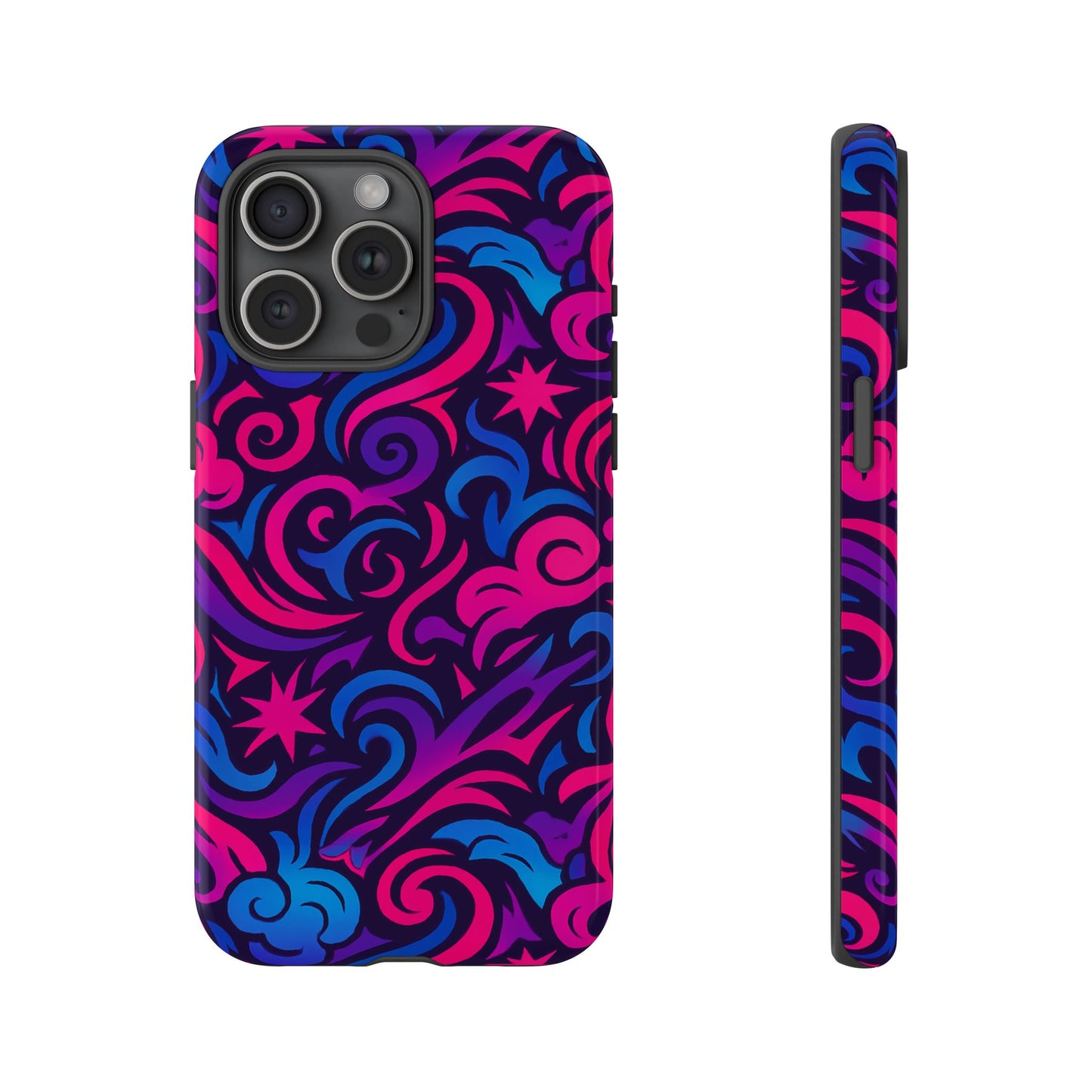 vibrant 3d abstract swirl phone case for creative individuals – stylish protection for smartphones compatible with iphone 13, 14, 15 & 16 – all models including pro, pro max & plus