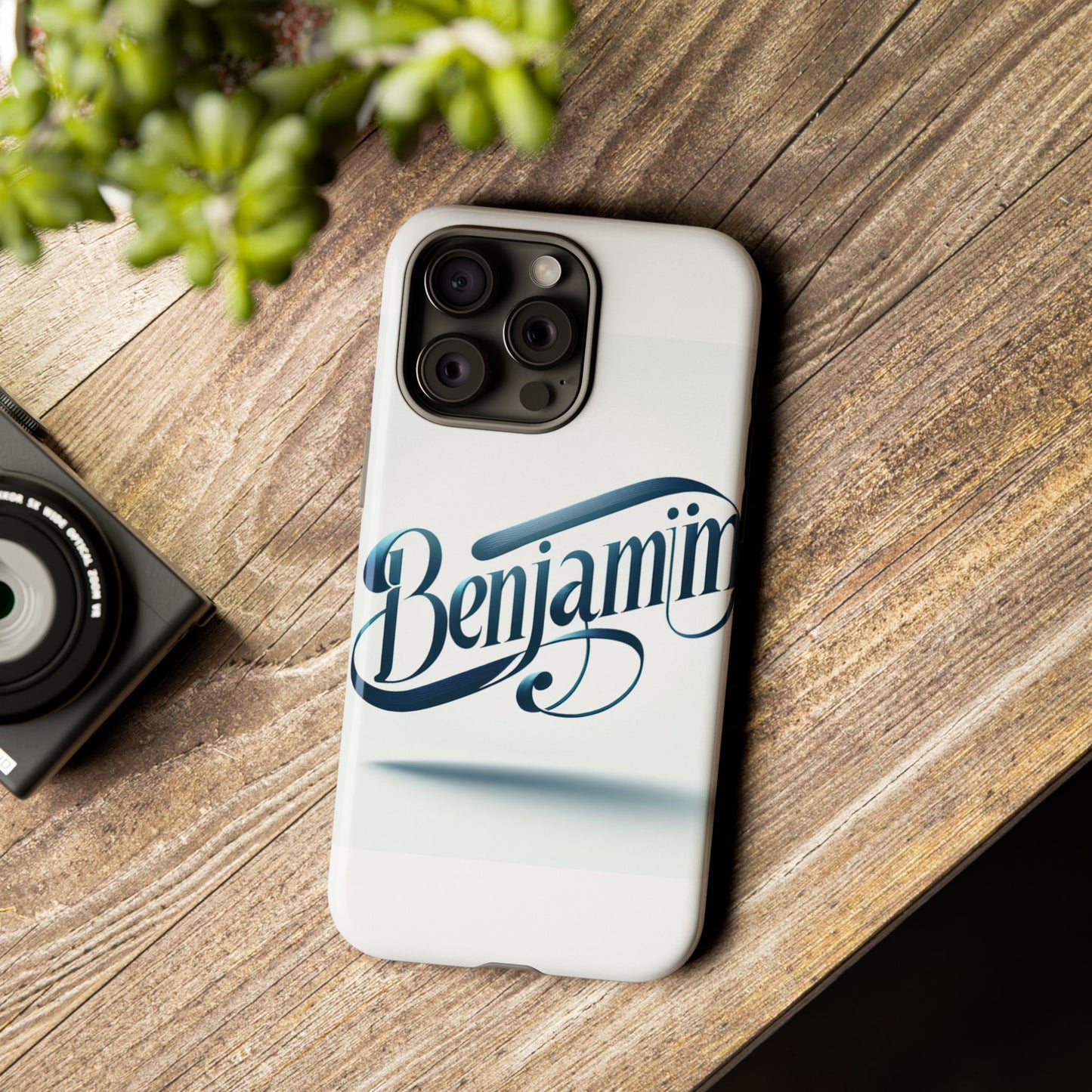 vibrant 3d typography protective phone case in blue – stylish protection for smartphones compatible with iphone 13, 14, 15 & 16 – all models including pro, pro max & plus