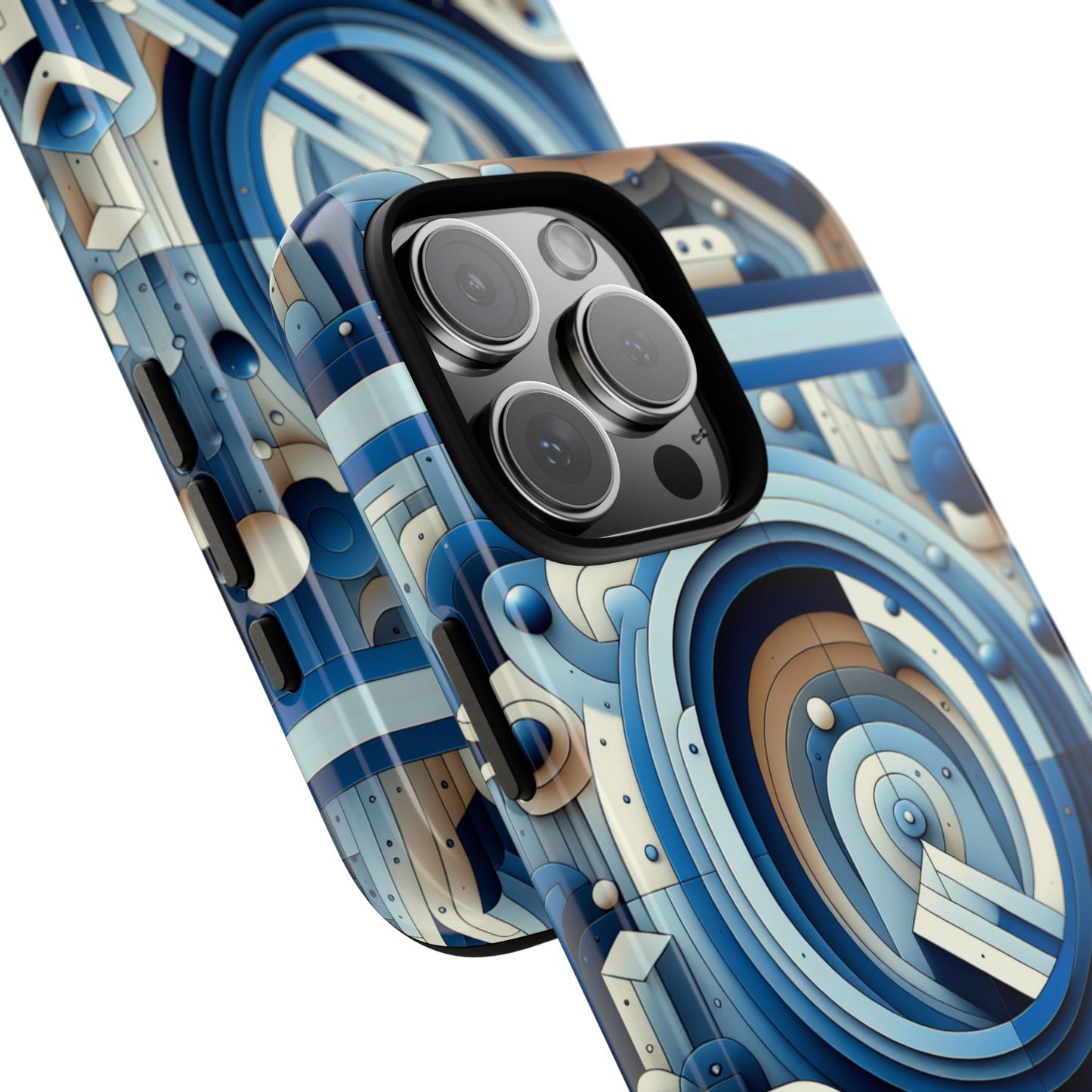 blue alphabet q phone case for android and iphone durable shockproof protective cover with 3d wrap design