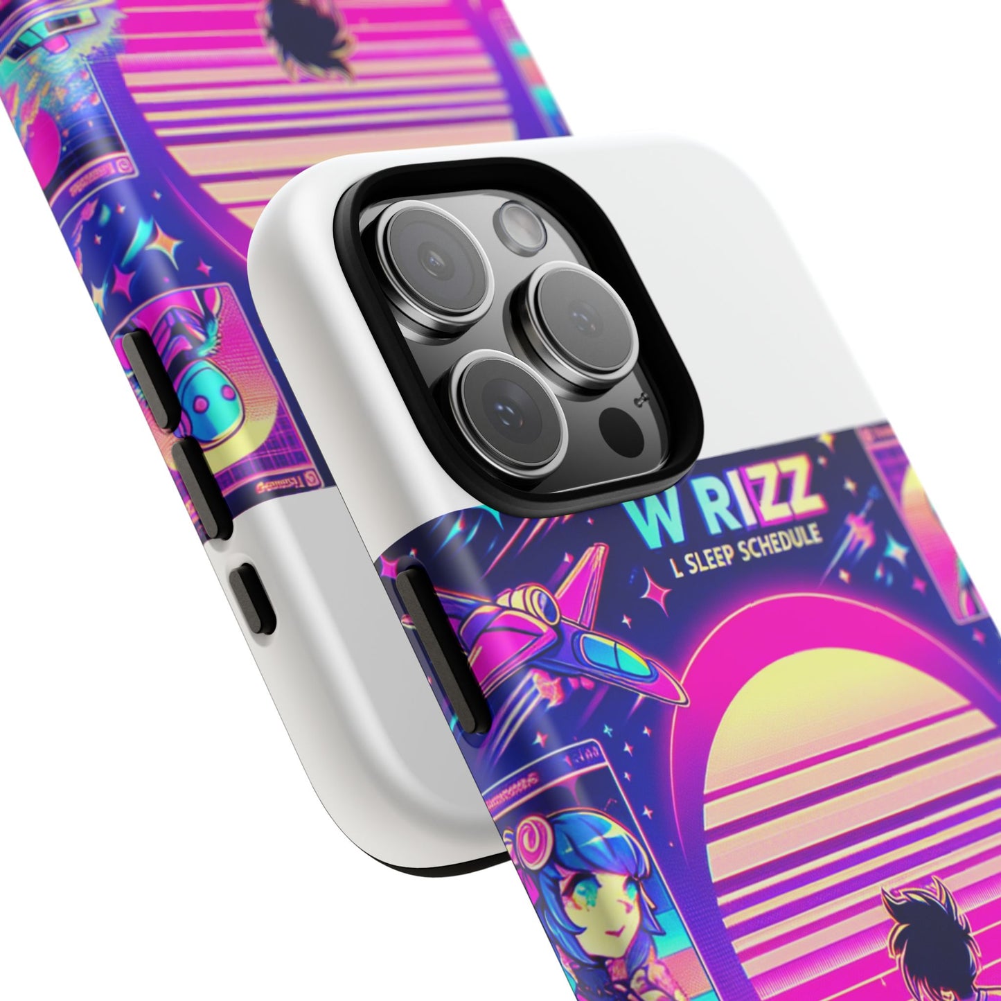 w rizz l sleep schedule protective phone case for anime lovers