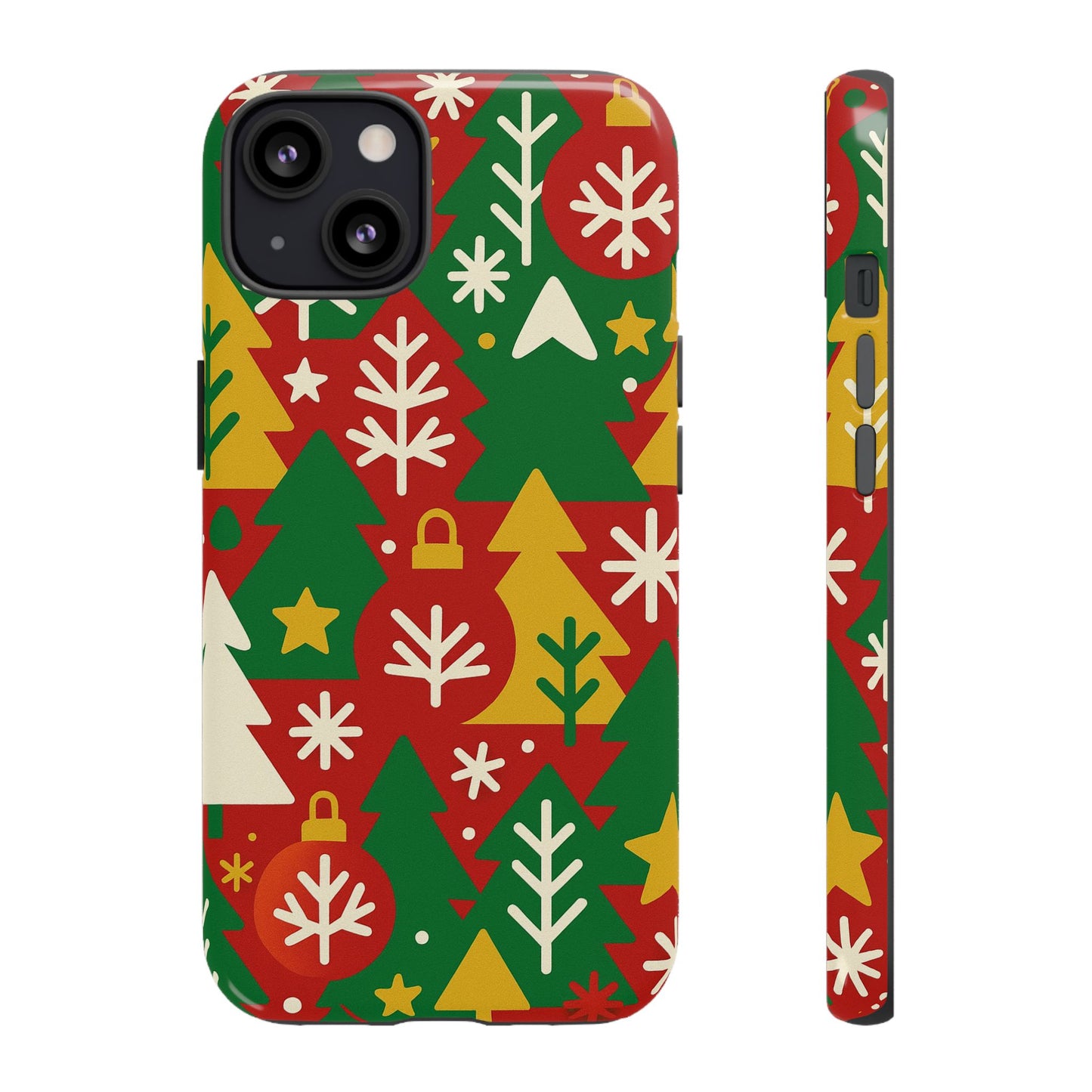 multicolour christmas tree 3d wrap phone case - fun festive holiday design for unique accessories compatible with iphone 13, 14, 15 & 16 - all models including pro, pro max & plus
