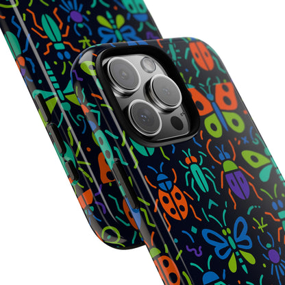 Vibrant 3D Insect Phone Case Colourful Stylish Protective Cover Unique Design for Men and Women Compatible with iPhone 13, 14, 15 & 16 – all models including Pro, Pro Max & Plus