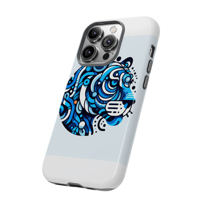 Vibrant 3D Wrap Protective Phone Case with Unique Blue Lion Design for Stylish Expression and Fun Accessories Compatible with iPhone 13, 14, 15 & 16 – all models including Pro, Pro Max & Plus