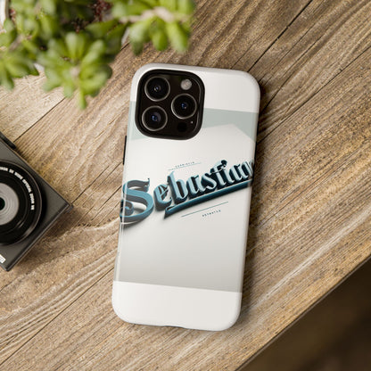 Vibrant 3D Wrap Protective Phone Case in Retro Blue Typography Stylish Accessory for Self-Expression Compatible with iPhone 13, 14, 15 & 16 – all models including Pro, Pro Max & Plus