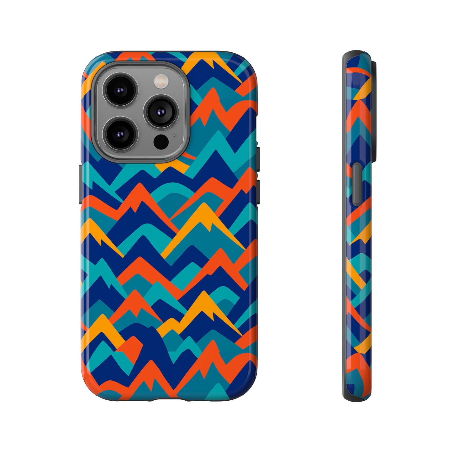 vibrant 3d mountain design protective phone case – stylish and durable cover compatible with iphone 13, 14, 15 & 16 – all models including pro, pro max & plus