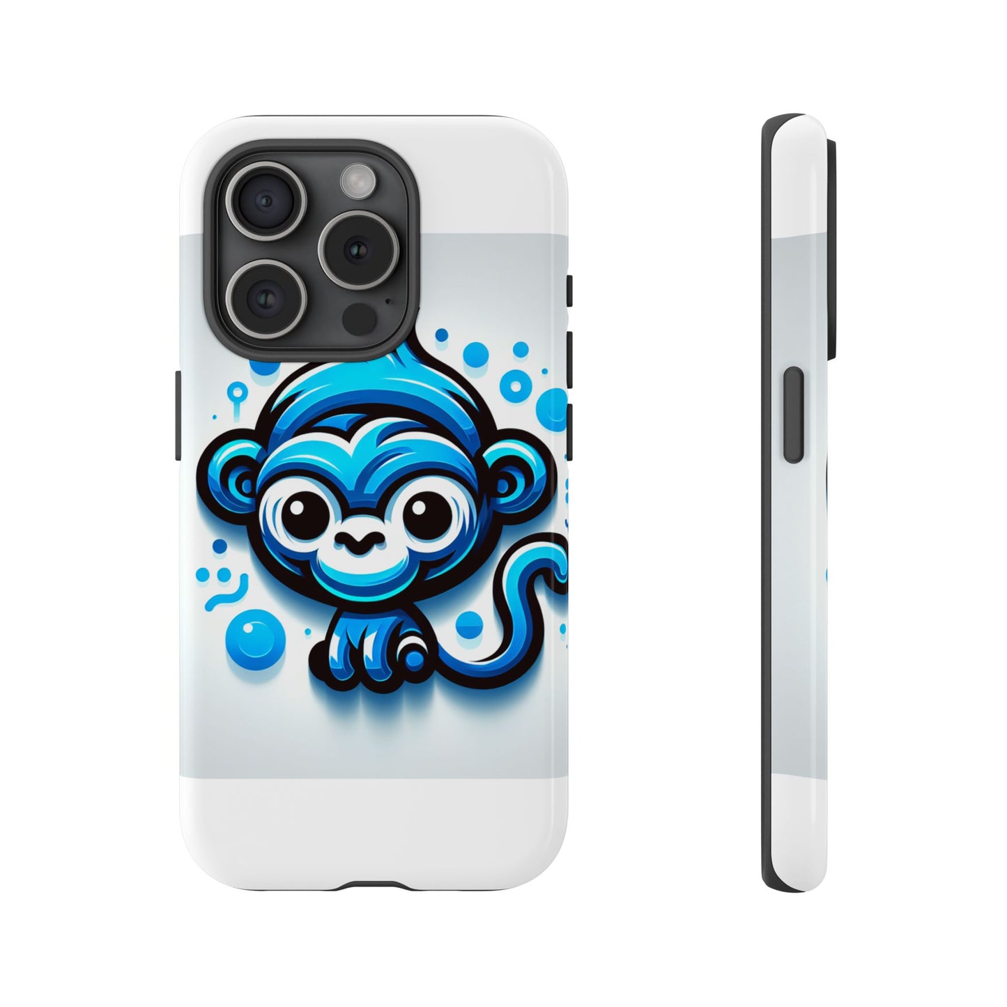 vibrant 3d wrap protective phone case with fun blue monkey design – stylish accessory for men and women – compatible with iphone 13, 14, 15 & 16 – all models including pro, pro max & plus