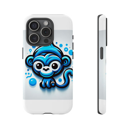 Vibrant 3D Wrap Protective Phone Case with Fun Blue Monkey Design – Stylish Accessory for Men and Women – Compatible with iPhone 13, 14, 15 & 16 – All Models Including Pro, Pro Max & Plus