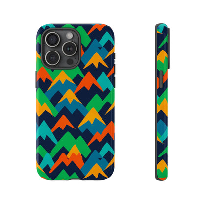 Vibrant Mountain Design Protective Phone Case with Colourful Abstract Pattern for Stylish Protection Compatible with iPhone 13, 14, 15 & 16 – All Models Including Pro, Pro Max & Plus