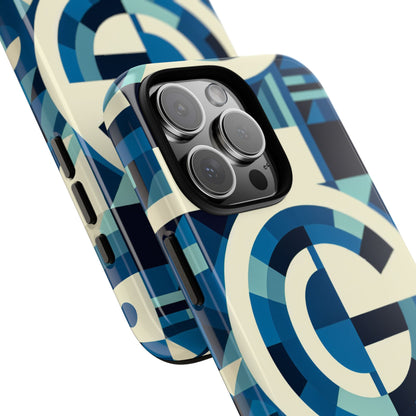 Letter Blue Alphabet G Phone Case with 3D Wrap and Shock Absorption for Kids and Teens Stylish Protective Cover for Smartphones