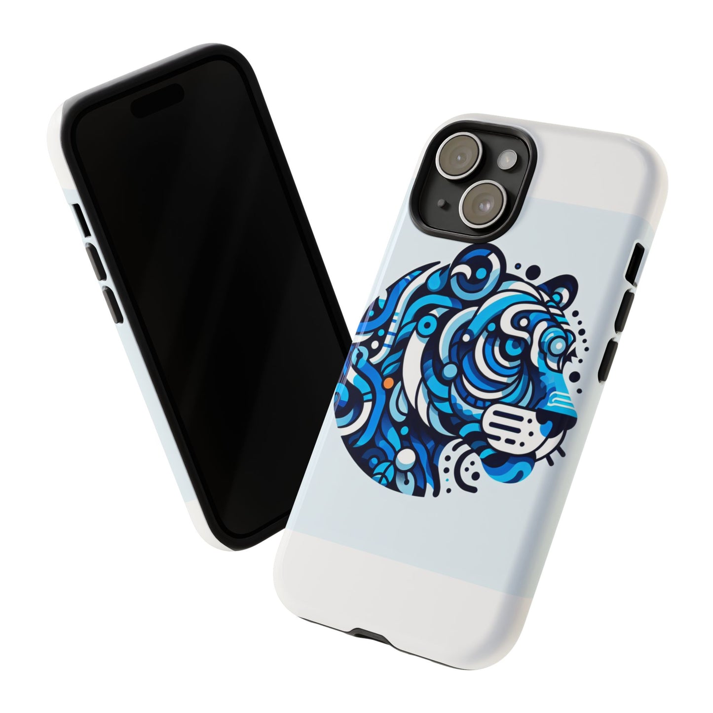 vibrant 3d wrap protective phone case with unique blue lion design for stylish expression and fun accessories compatible with iphone 13, 14, 15 & 16 – all models including pro, pro max & plus