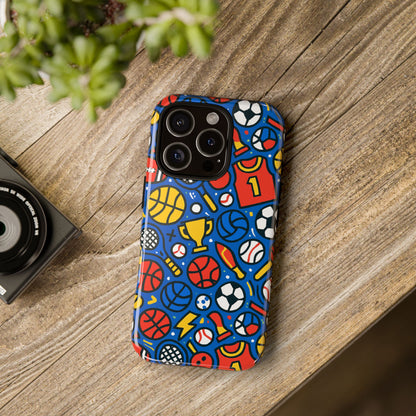 Vibrant Sports-Themed Protective Phone Case with 3D Design for Unique Style – Compatible with iPhone 13, 14, 15 & 16 – All Models Including Pro, Pro Max & Plus