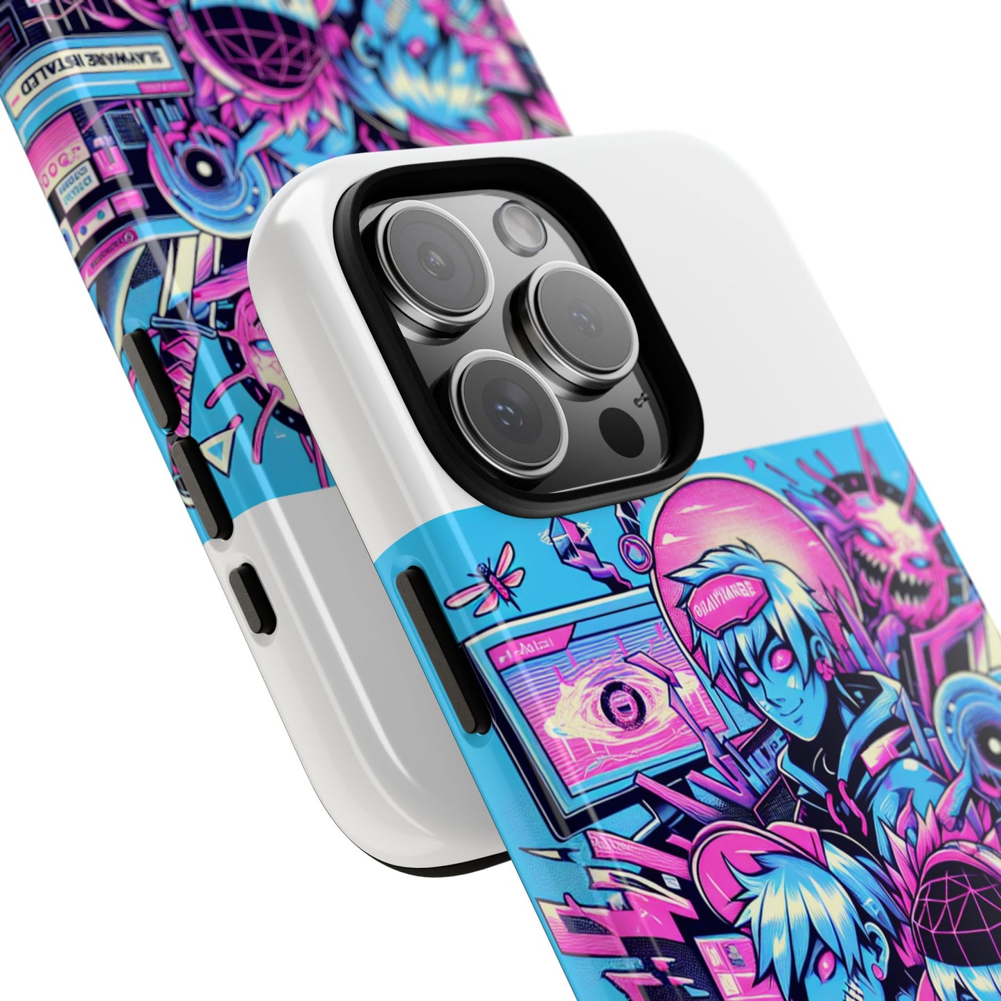 slayware installed protective phone case with 3d wrap design for anime and comic culture lovers