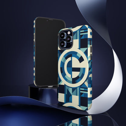 Letter Blue Alphabet G Phone Case with 3D Wrap and Shock Absorption for Kids and Teens Stylish Protective Cover for Smartphones