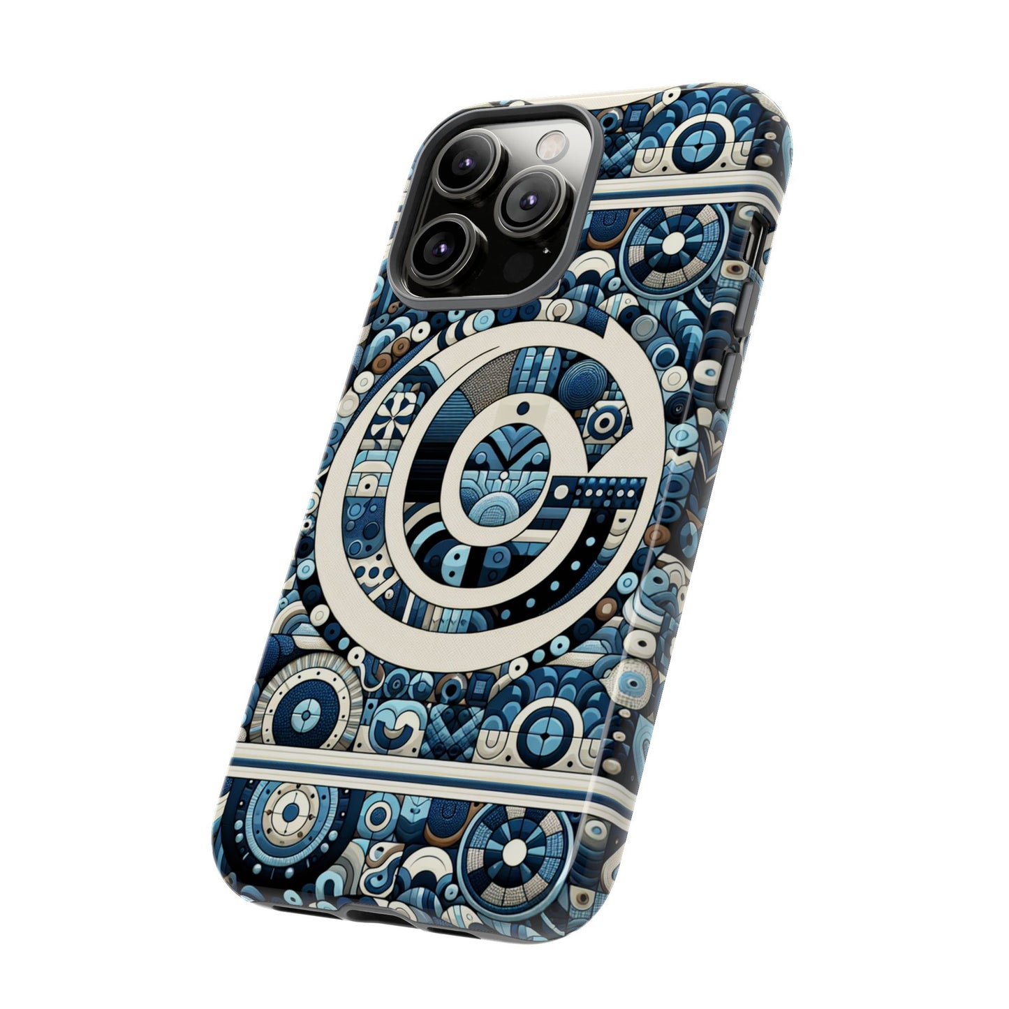 blue letter alphabet c phone case for smartphone protection shock absorption durable silicone cover with 3d wrap design