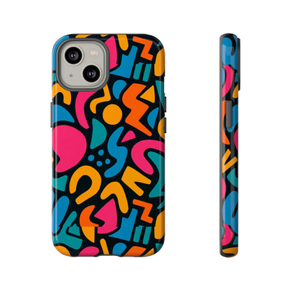 Vibrant Multicolour Abstract 3D Wrap Phone Case for Stylish Protection, Unisex Smartphone Cover, Compatible with iPhone 13, 14, 15 & 16 – all models including Pro, Pro Max & Plus