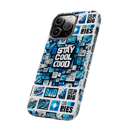 Blue Pattern Image 29 Vibrant 3D Wrap Phone Case for Men and Women Shockproof Silicone Protective Cover with UV Resistance and Glossy or Matte Finish