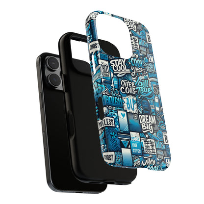 Vibrant 3D Graphic Phone Case for Men and Women – Unique Blue Design for Stylish Protection – Compatible with iPhone 13, 14, 15 & 16 – all models including Pro, Pro Max & Plus