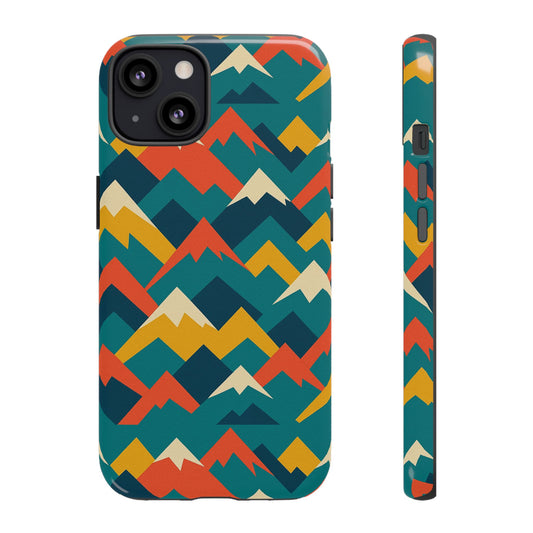 Vibrant Mountain Pattern 3D Wrap Protective Phone Case Stylish Accessory for Men and Women Compatible with iPhone 13, 14, 15 & 16 – All Models Including Pro, Pro Max & Plus