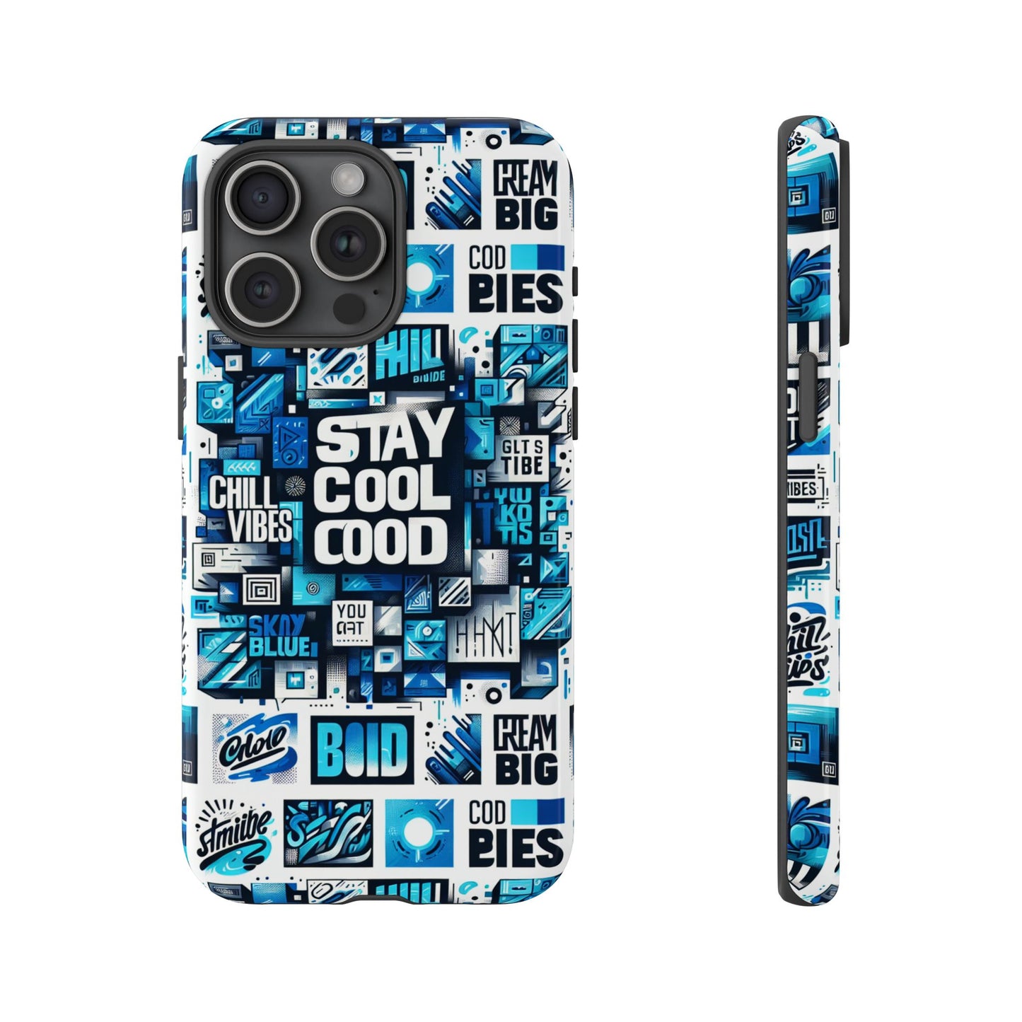 vibrant 3d wrap protective phone case with unique blue graphic design for trendy individuals – stylish protection compatible with iphone 13, 14, 15 & 16 – all models including pro, pro max & plus